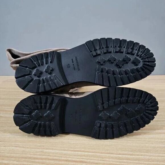 Aquatalia Mire Over The Knee Boot Womens 10 Taupe Suede Waterproof Tall Pull On - Picture 12 of 14